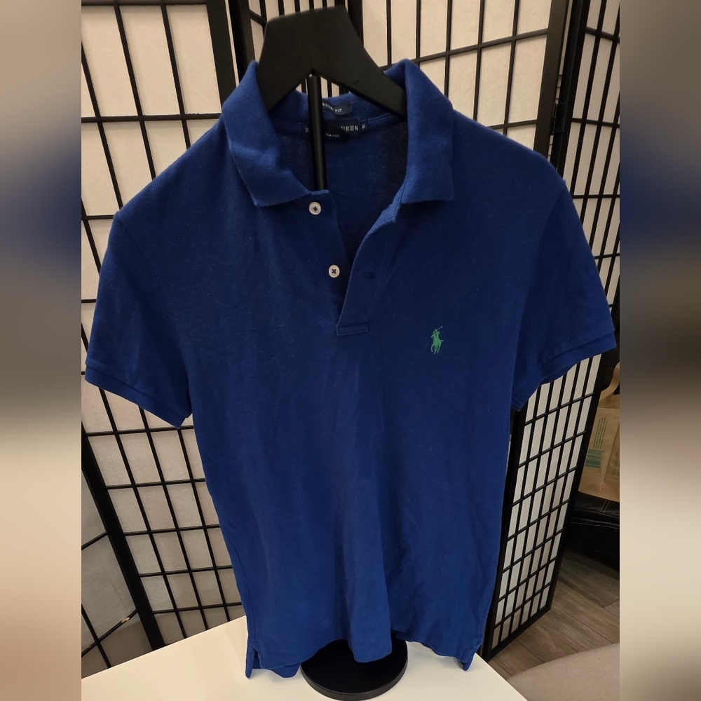Ralph Lauren Women's Classic Fit Polo in Deep Blue ~ Size Medium - Picture 6 of 9